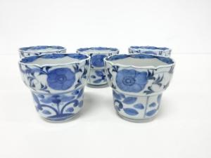 古伊万里　染付　向付　5客